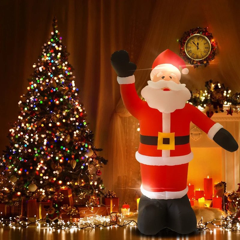 8ft Inflatable Santa Claus with LED Lights - Image 2