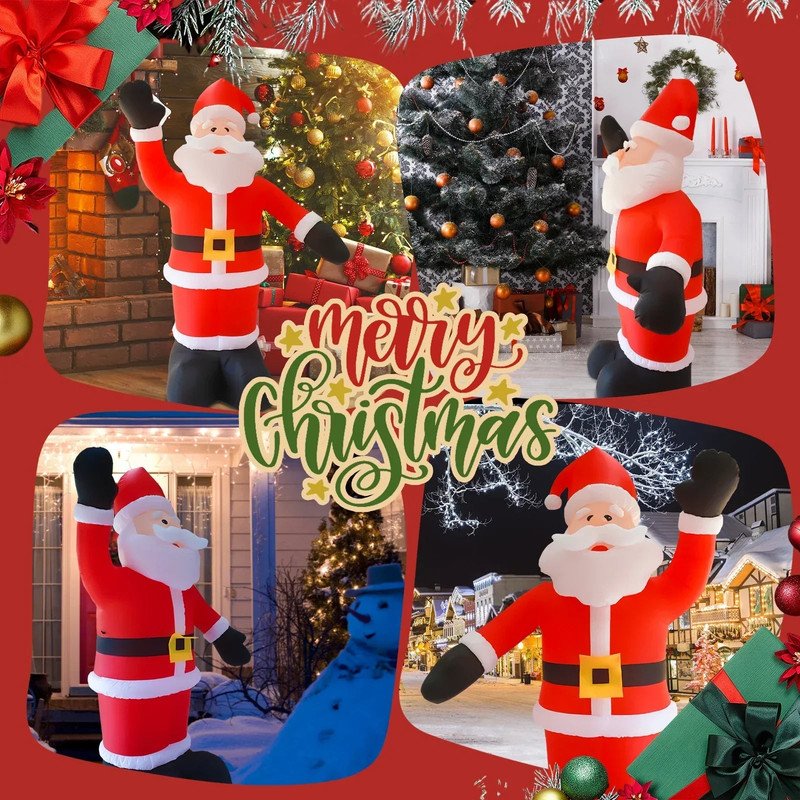 8ft Inflatable Santa Claus with LED Lights - Image 5