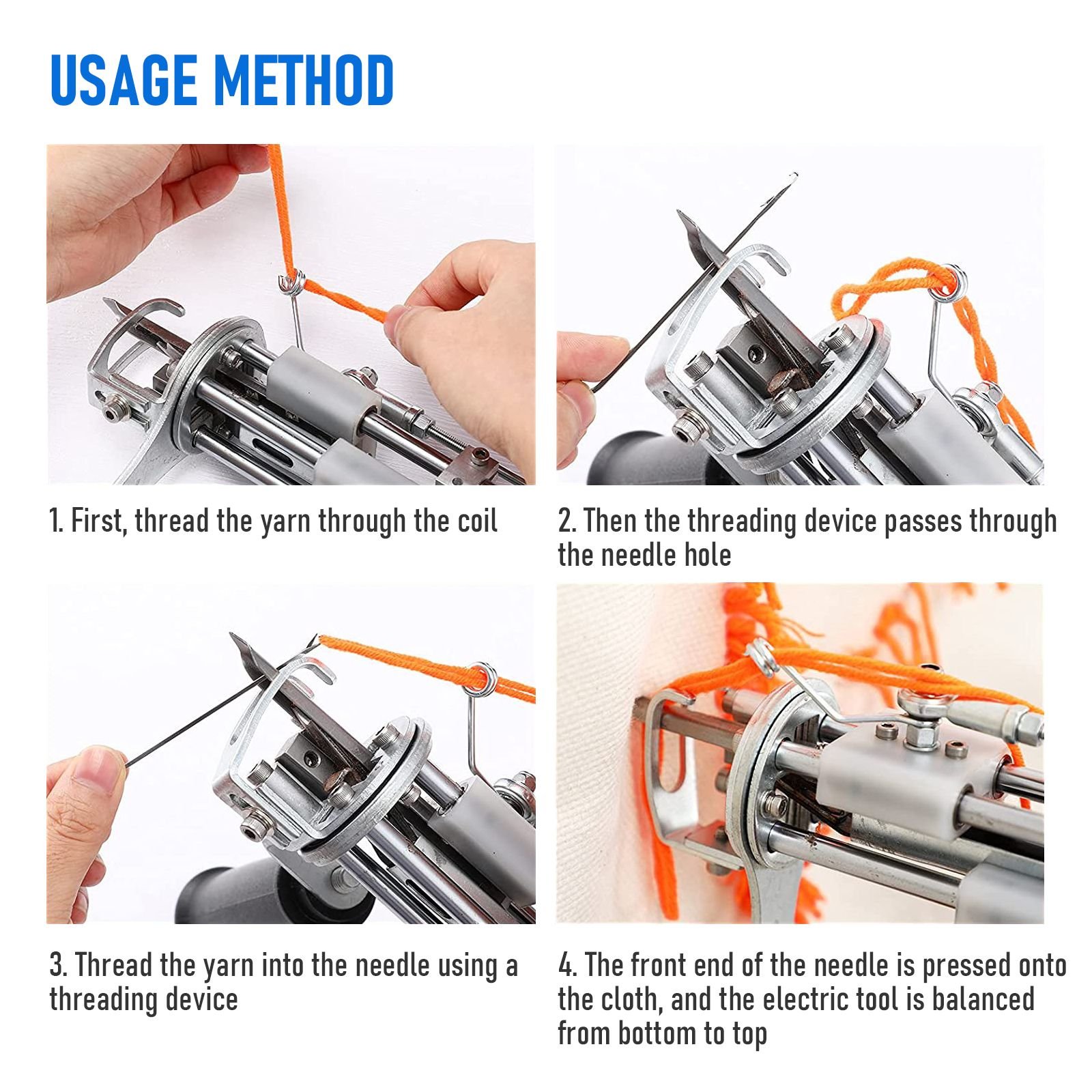 2-in-1 Tufting Gun — Cut & Loop Pile (Pink) - Image 5