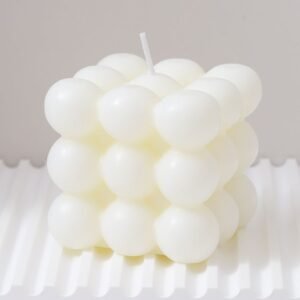 3Pcs White Rubik's Cube Scented Candle Home Decor Ornaments