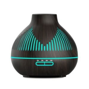 (2-Pack) 500mL Wood-Grain Ultrasonic Diffuser and Humidifier