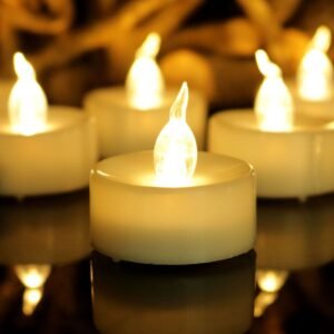 LED Electronic Candle 12 Pack Remote Control 2-key remote control Warm white light-pointed