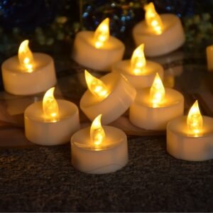 LED Electronic Candle 12 Pack Remote Control 2-key remote control Warm white light-frosted head