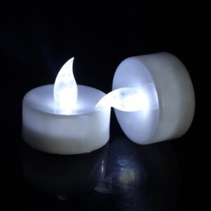 LED Electronic Candle 12 Pack Remote Control 2-key remote control Cold white sanding head