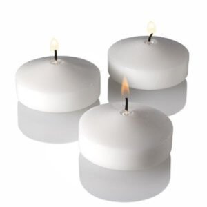 White Floating Candles 6-Hour — 50 Pack (5.8cm)