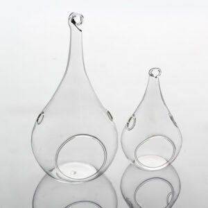 Hanging Glass Tealight Holders — 50 Pack (Teardrop)