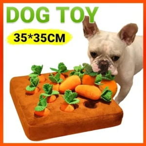 Carrot Plush Dog Toy Foraging Interactive Puzzle Mat for S
