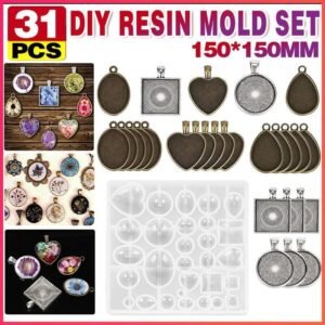 DIY Resin Jewellery Mould Kit — 31 Pieces