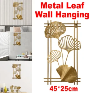 3D Metal Leaf Wall Hanging — Chinese Style