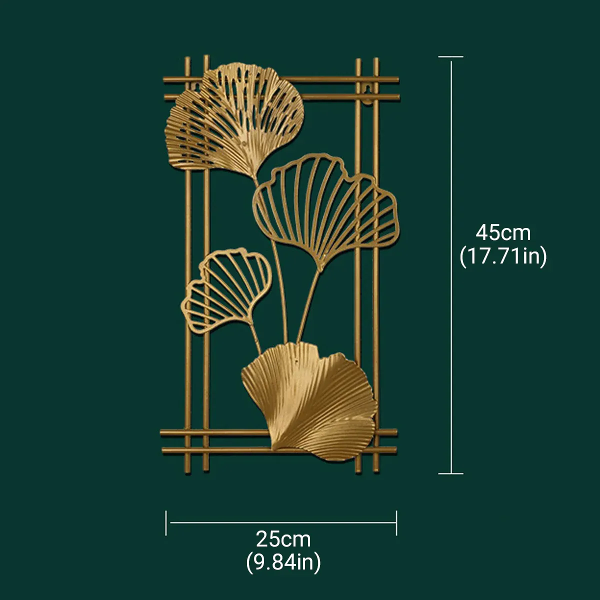 3D Metal Leaf Wall Hanging — Chinese Style - Image 3
