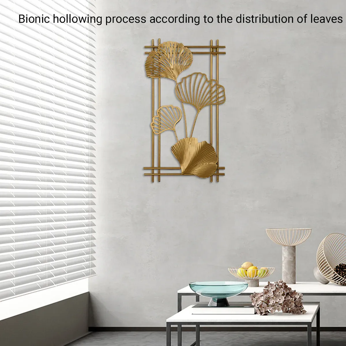 3D Metal Leaf Wall Hanging — Chinese Style - Image 6
