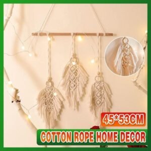Handmade Macrame Leaf Wall Hanging