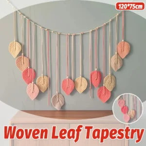 Boho Cotton & Wood Bead Wall Hanging