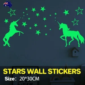 Glow-in-the-Dark Unicorn Star Wall Stickers