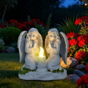 Solar Resin Praying Angel Garden Light