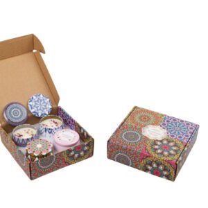 Scented Natural Wax Candle Gift Set — 4 Travel Tins