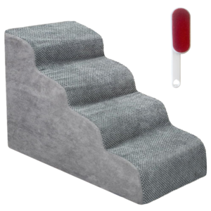 Non-Slip 4 Tiers Dog Ramp/Step/Stair Foam Dog Steps for Hi