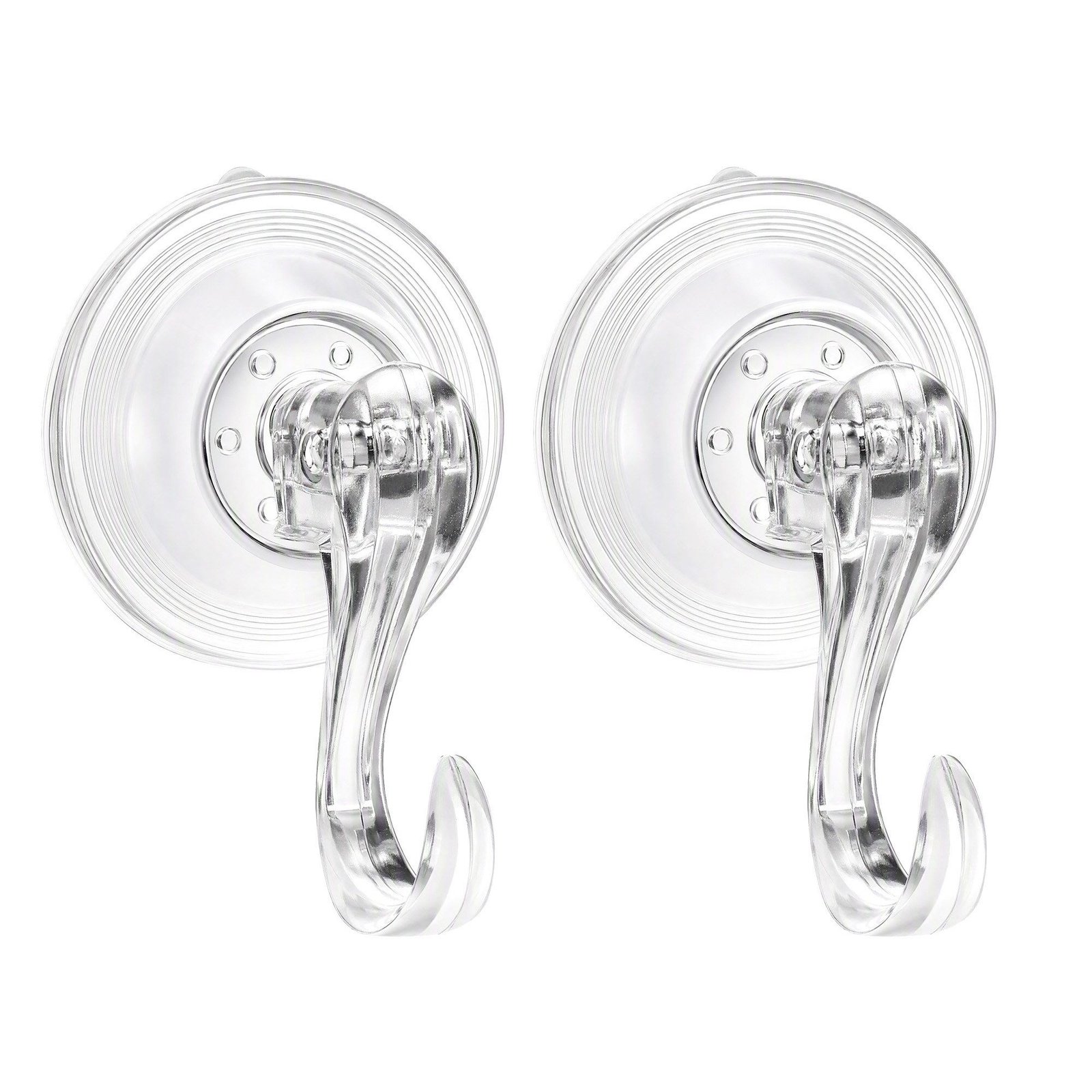 2-Pack Suction Cup Wreath Hooks, 5kg Hold, Residue-Free, Glass & Tiles