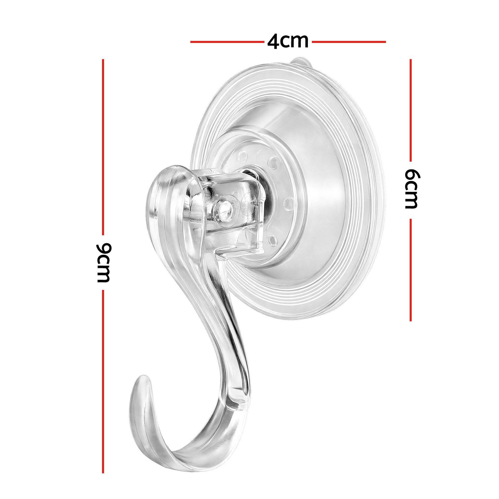 2-Pack Suction Cup Wreath Hooks, 5kg Hold, Residue-Free, Glass & Tiles - Image 2
