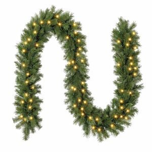 2.7M Christmas Garland 8 Mode LED Lights Timing 200Tips Xmas Decor
