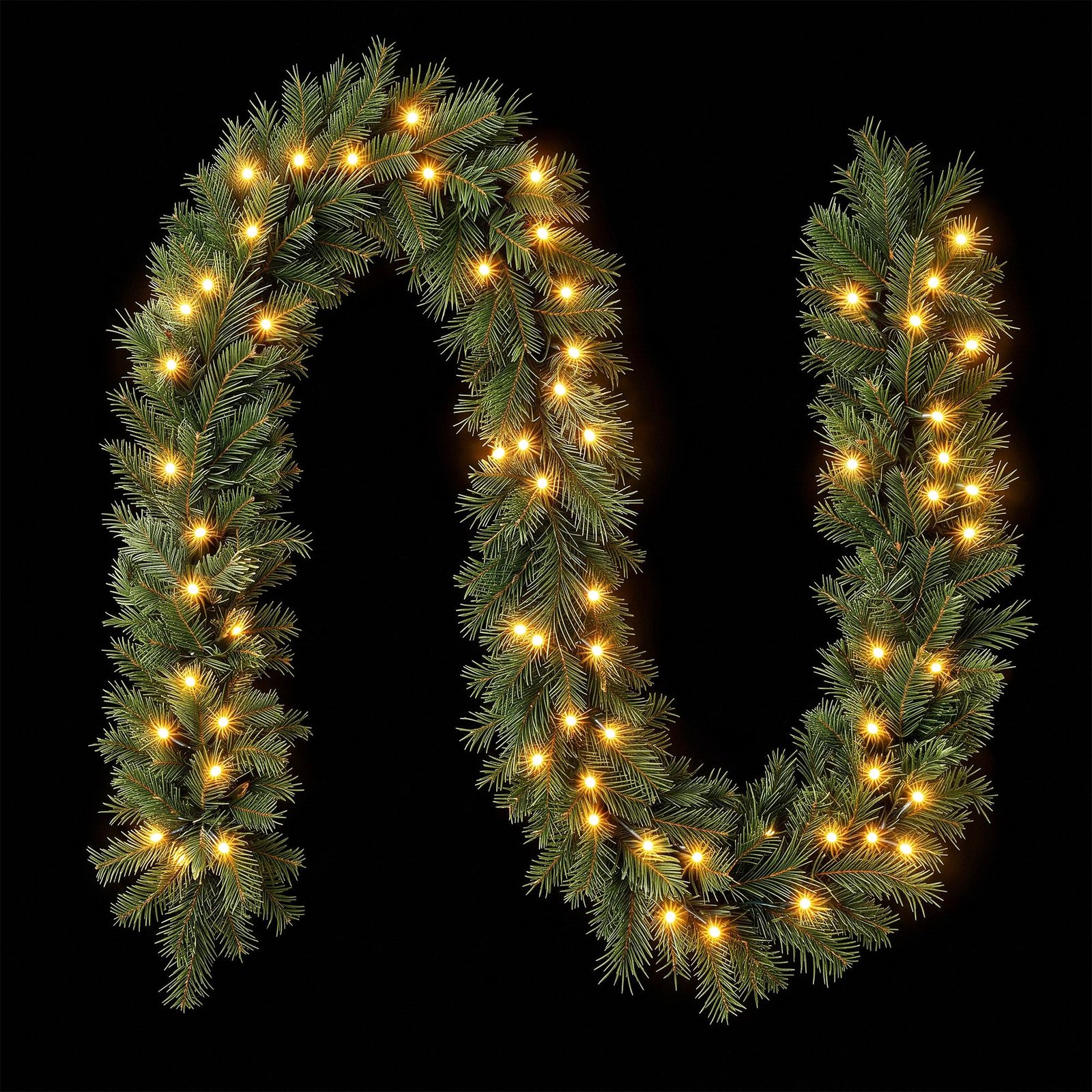 2.7M Christmas Garland 8 Mode LED Lights Timing 200Tips Xmas Decor - Image 3