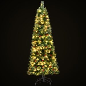Christmas Tree 1.8M LED Xmas Tree Party Decorations Red Barries