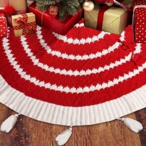 Knitted Christmas Tree Skirt 120cm