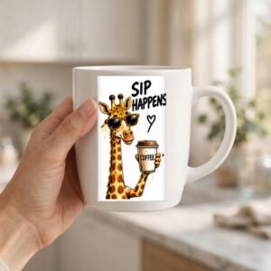 Sip Happens Giraffe Coffee Mug