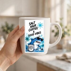 Salt Hair Coffee Shark Coffee Mug