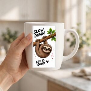 Slow Down Sloth Coffee Mug