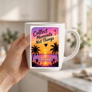 Collect Moments Not Things Sunset Coffee Mug