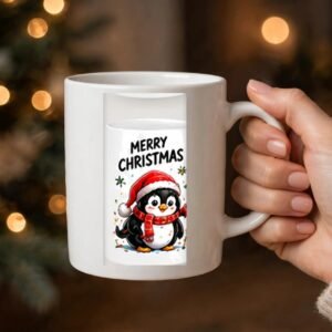 Merry Christmas Penguin Mug