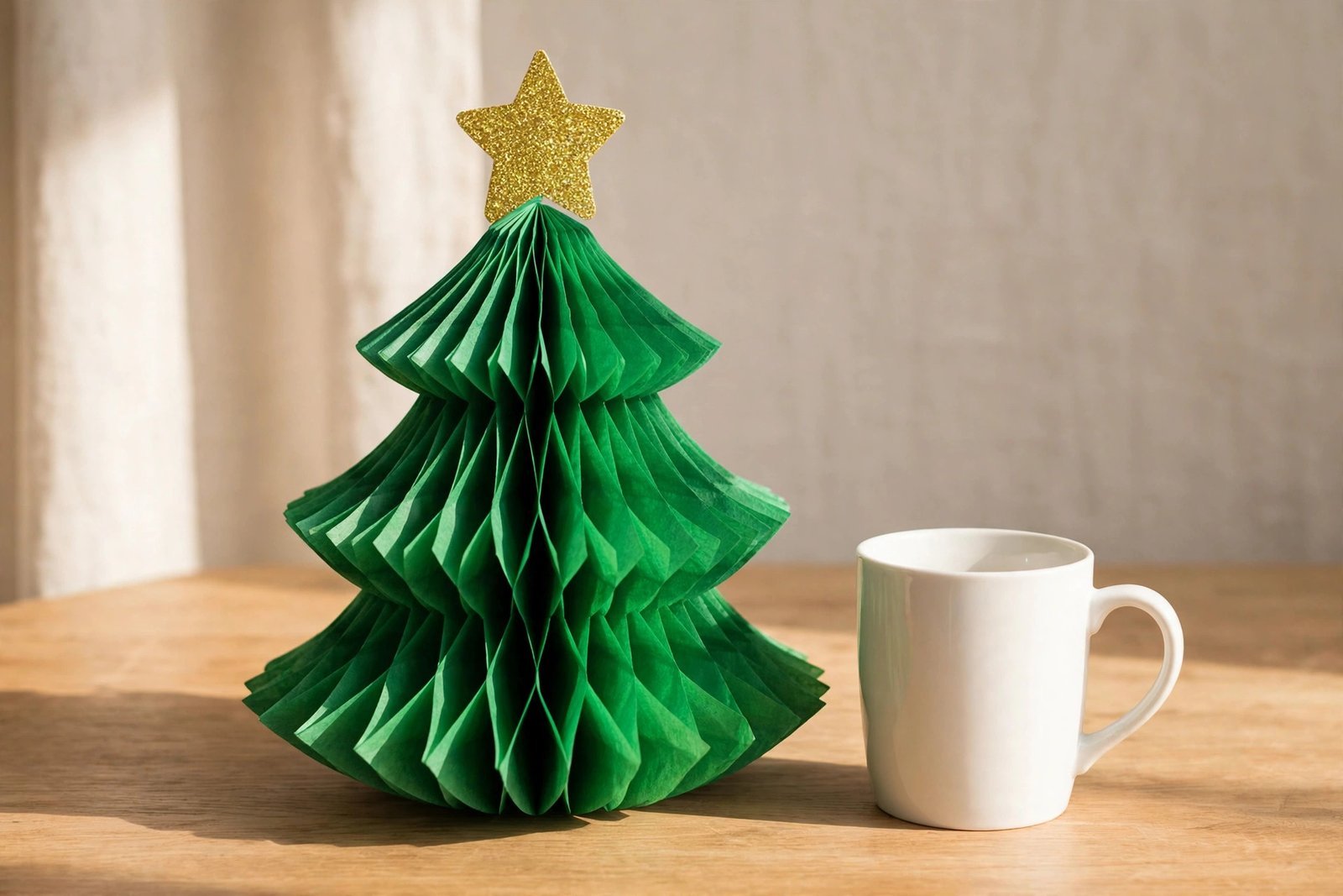 Folding Green Tabletop Christmas Tree 47cm - Image 4