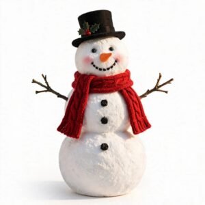 Medium Snowman Christmas Decoration White